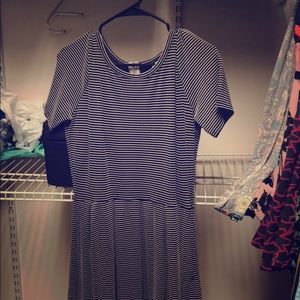 Black and white lularoe Amelia dress in size L